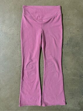 Girls Pink Flare Yoga Pants